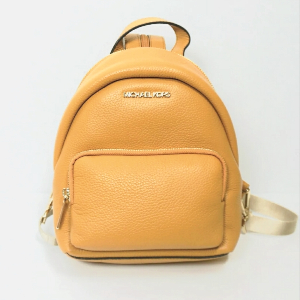 Michael Kors MK Designer Erin Backpack Shoulder Bag Marigold Yellow
